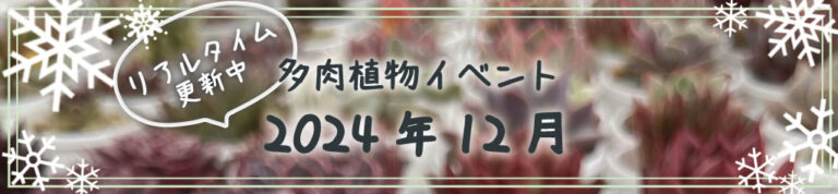 12月多肉植物イベントまとめ